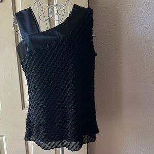 Elegant Black Women's Textured Tank Top